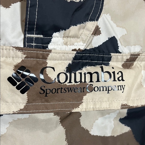 Columbia Camo Windbreaker Black Brown Tan Men’s XL - Picture 3 of 12